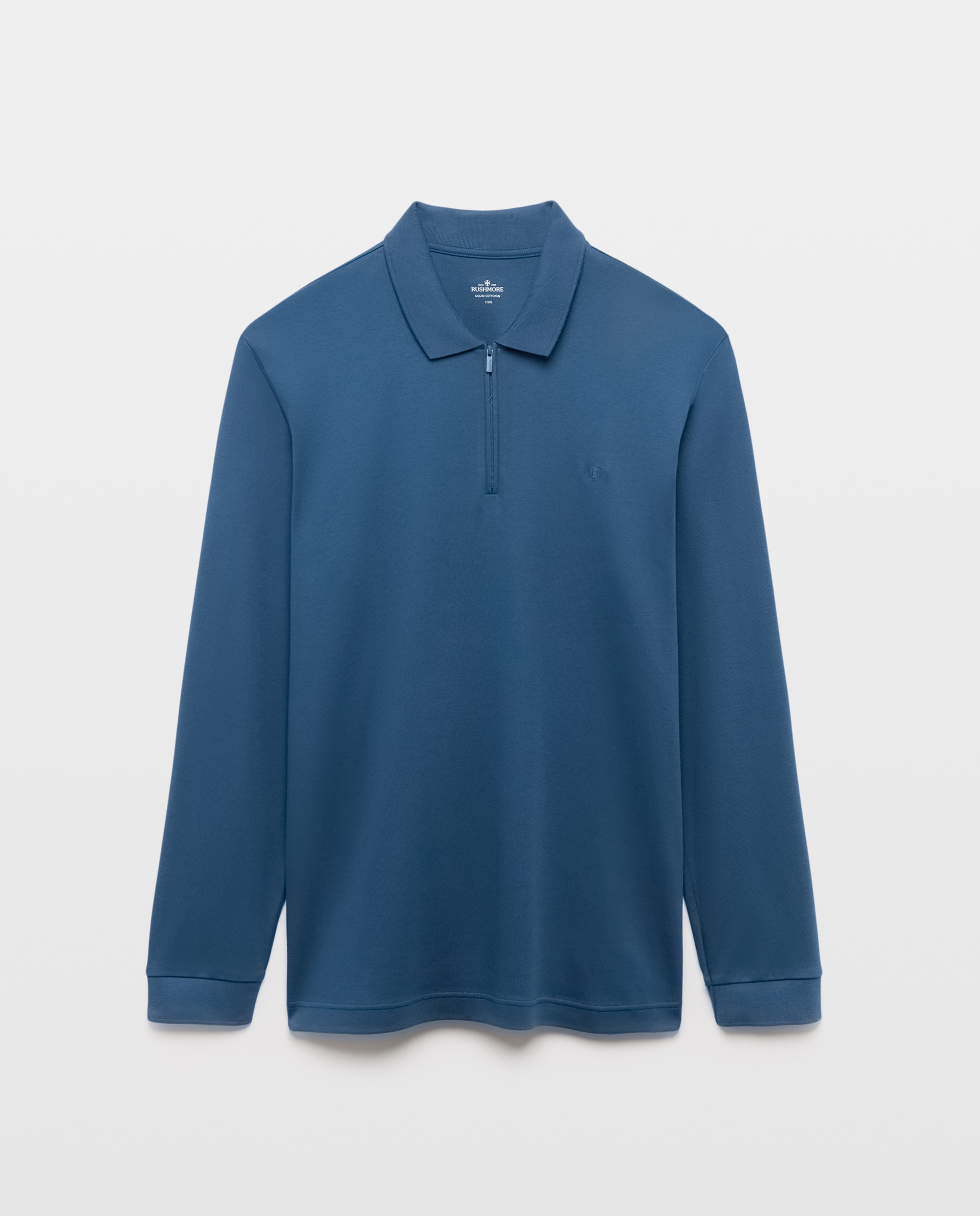 Polo de Manga Comprida Azul-4
