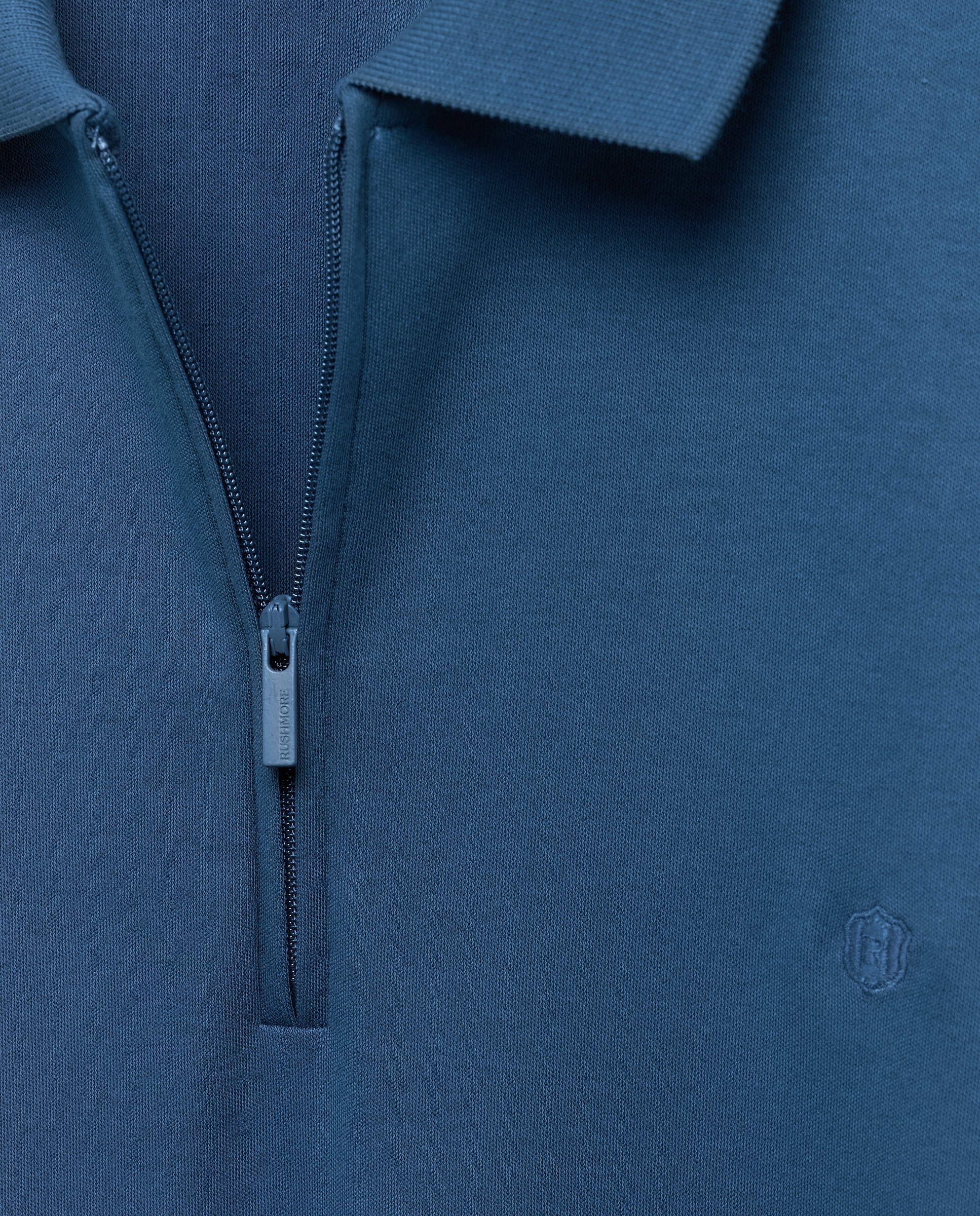 Polo de Manga Comprida Azul-5