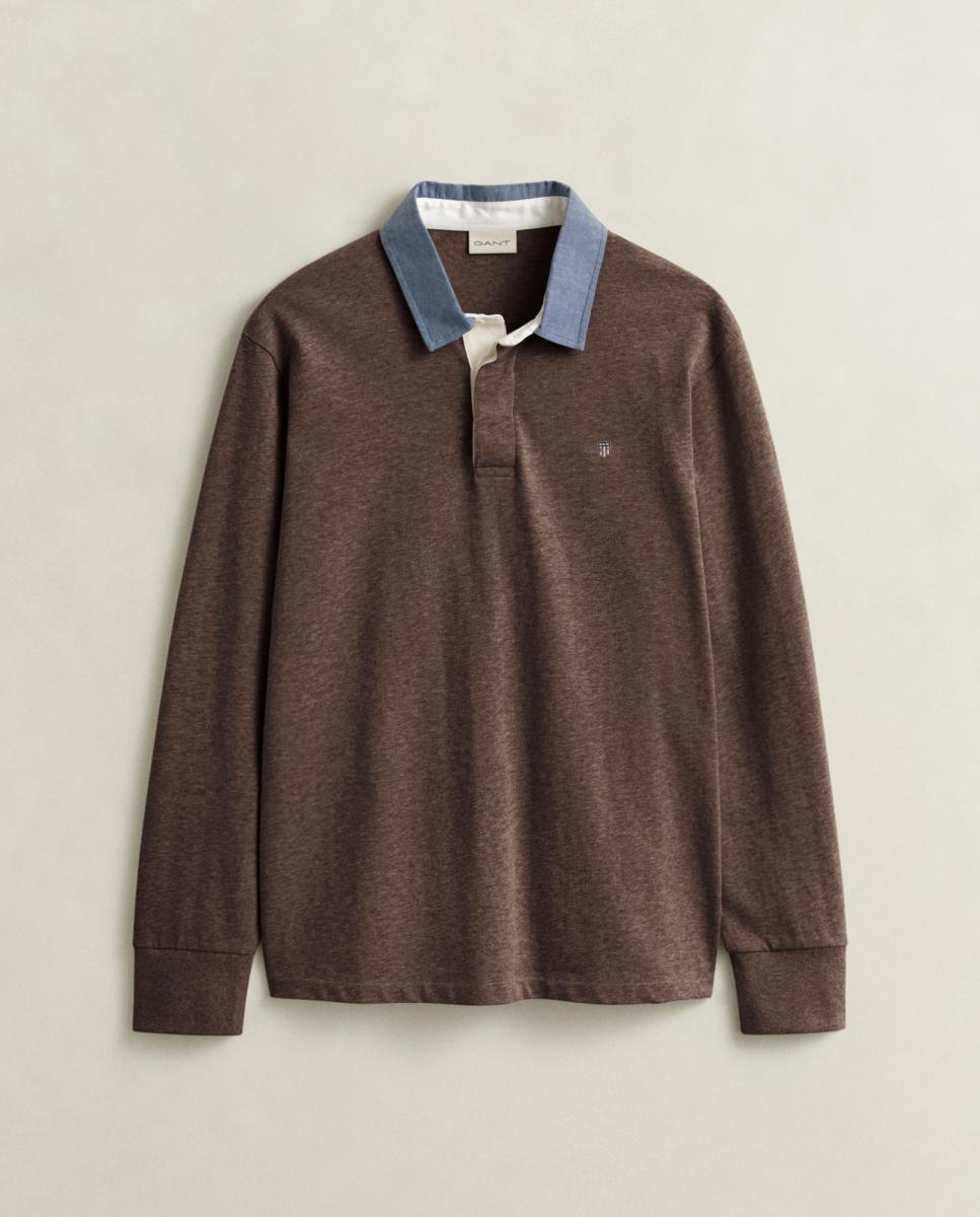 Polo de hombre corte regular y bordado logo - Gant - Marrón Marrón-1