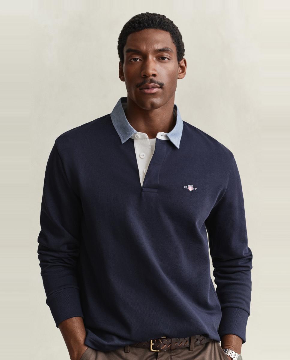 Calças Slim Fit com Estrutura e Elástico Tamanhos Grandes Azul-3
