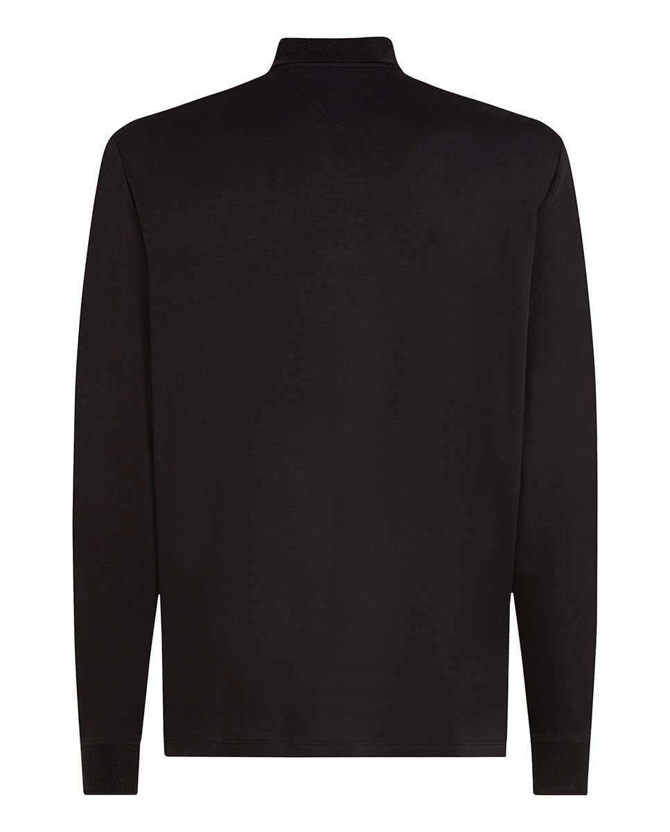 Polo de Manga Curta Interlock Tamanhos Grandes Preto-2