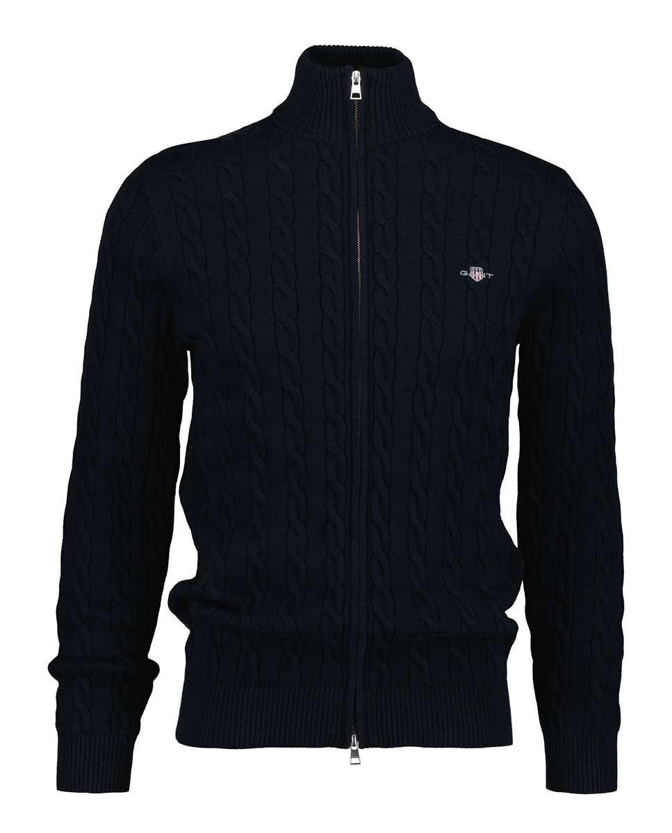 Camisola de Malha Regular Fit com Meio Fecho de Correr Tamanhos Grandes Azul-1