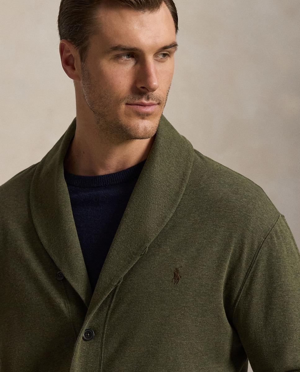 Cardigan com Cavalo Bordado Tamanhos Grandes Musgo-4