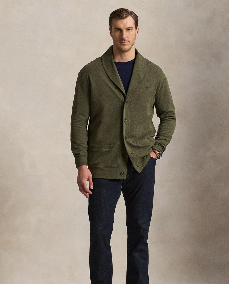 Cardigan com Cavalo Bordado Tamanhos Grandes Musgo-6