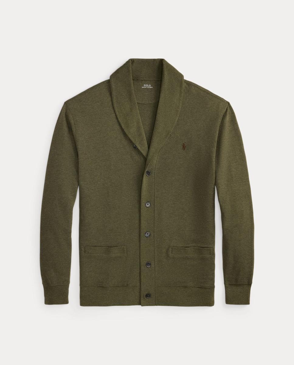 Cardigan com Cavalo Bordado Tamanhos Grandes Musgo-5