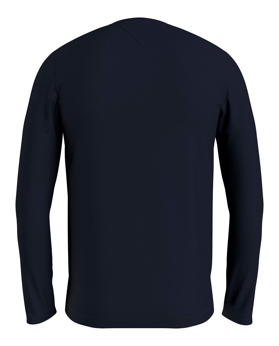 Camisola de Manga Comprida com Gola Redonda Tamanhos Grandes Azul-marinho-5