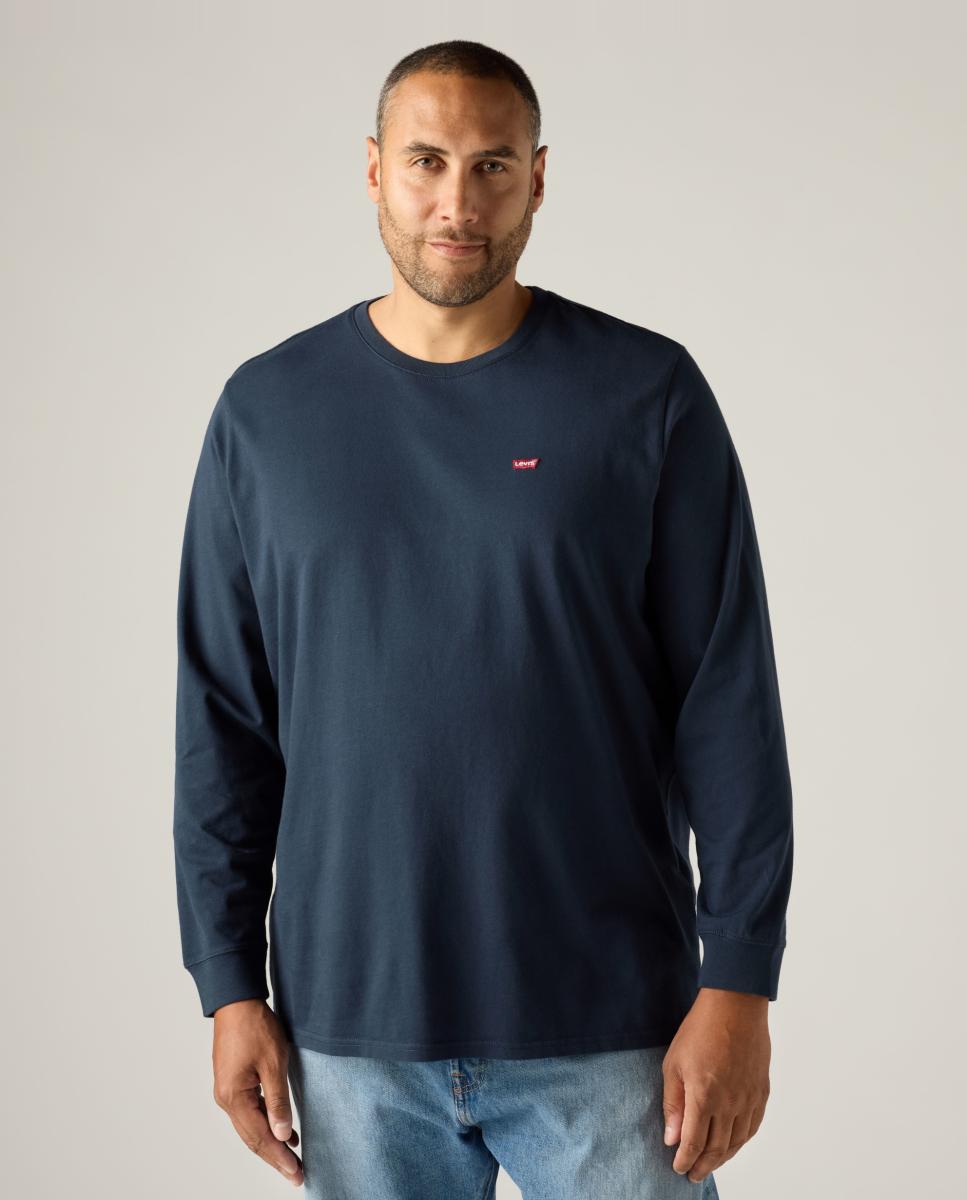 Camisola de Manga Comprida com Gola Redonda. Tamanhos grandes Azul-marinho-4