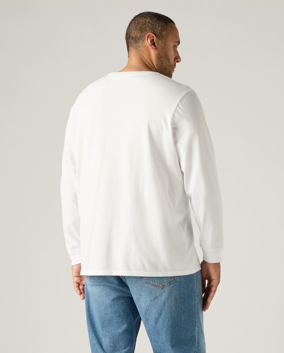 Camisola de Manga Comprida com Gola Redonda. Tamanhos grandes Branco-2