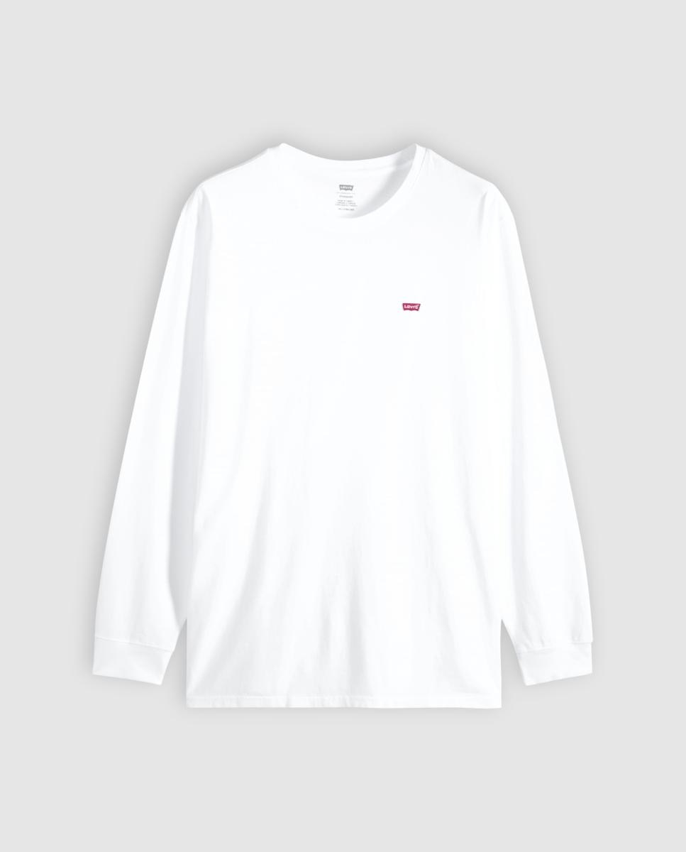 Camisola de Manga Comprida com Gola Redonda. Tamanhos grandes Branco-5