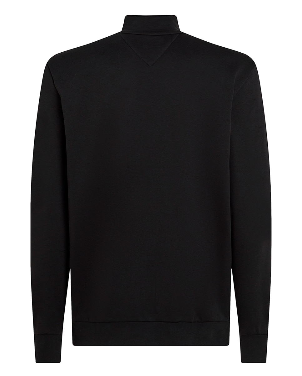 Sweatshirt sem Capuz com Fecho de Correr Tamanhos Grandes Preto-2
