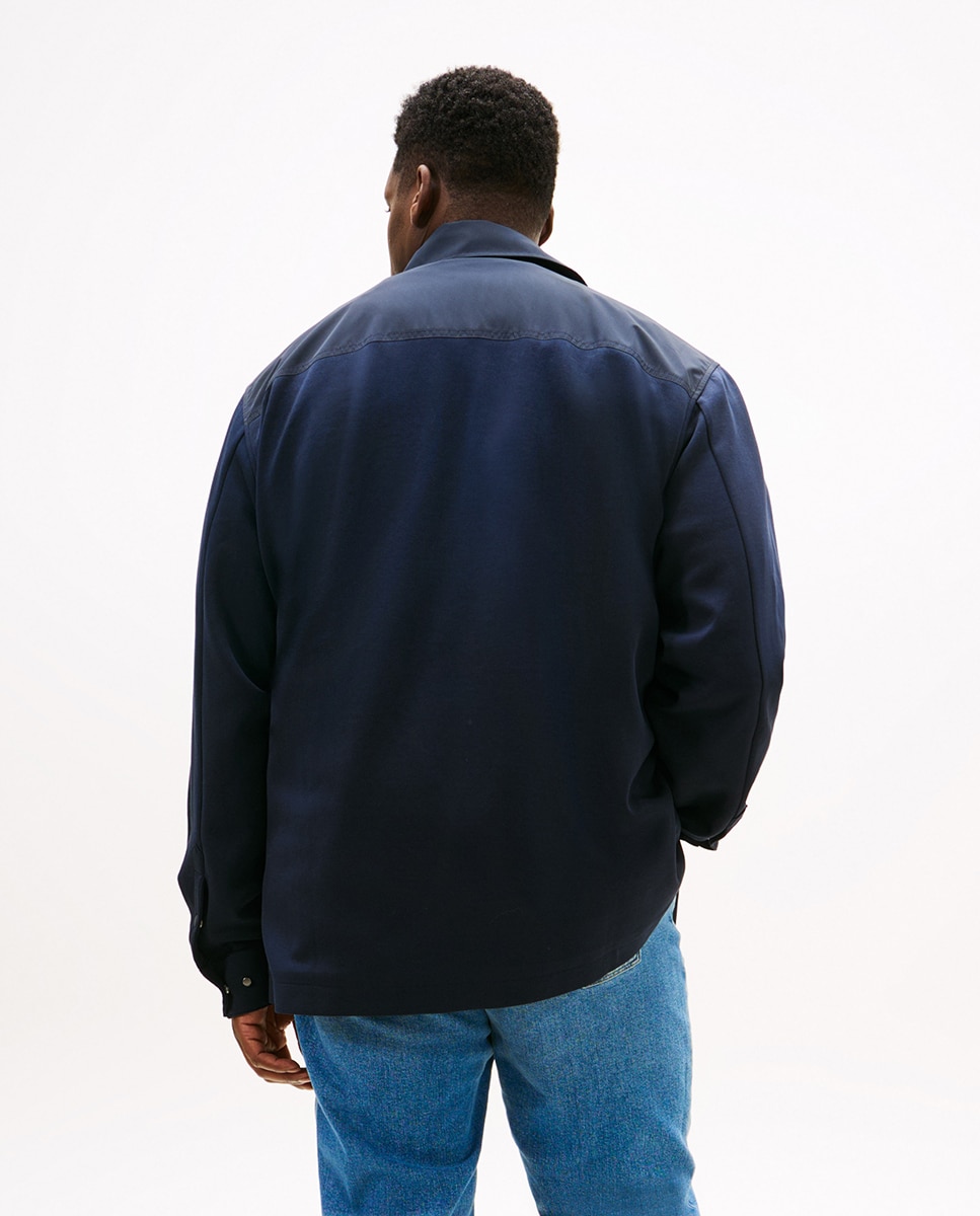 Sobrecamisa Híbrida Tipo Técnica Tamanhos Grandes Azul-marinho-2