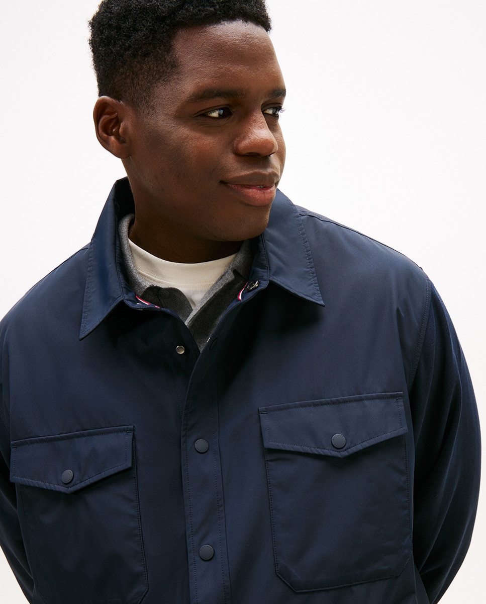 Sobrecamisa Híbrida Tipo Técnica Tamanhos Grandes Azul-marinho-3