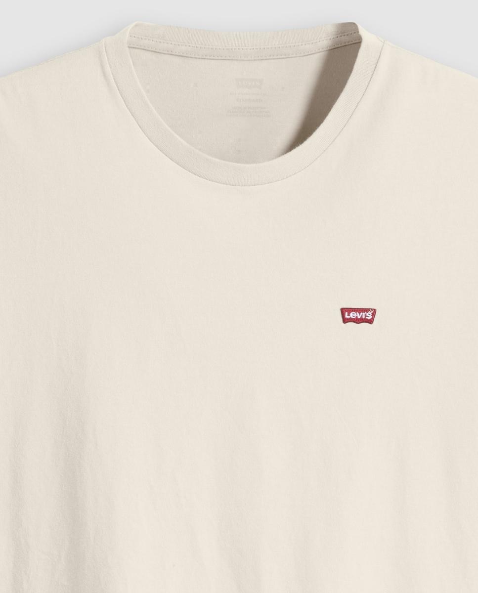 Sweatshirt de Gola Redonda Tamanhos Grandes Bege-2