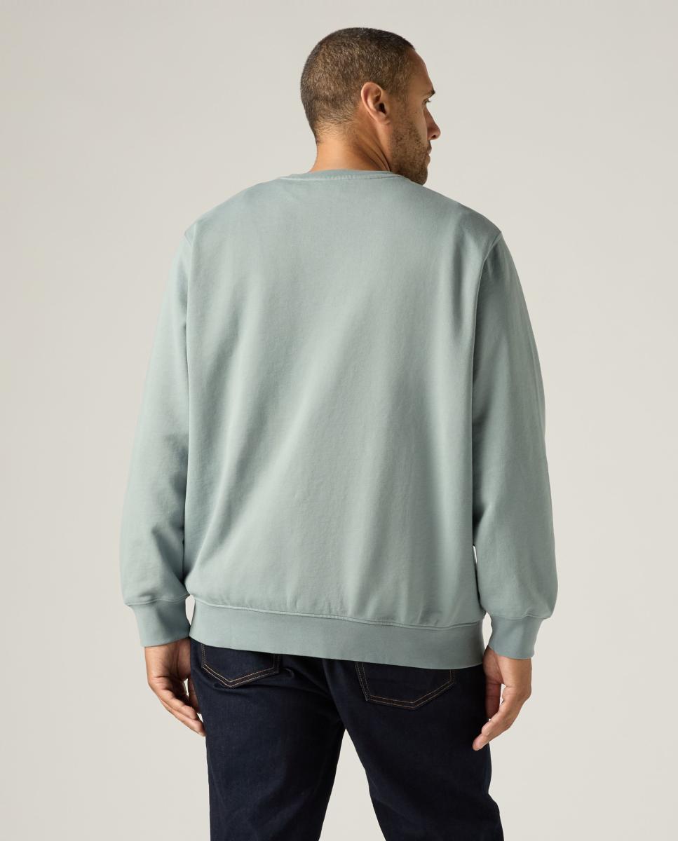 Sweatshirt com Gola Redonda. Tamanhos Grandes. Verde Água-2