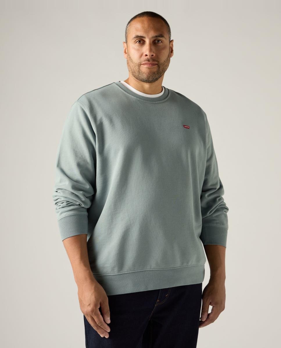 Sweatshirt com Gola Redonda. Tamanhos Grandes. Verde Água-3