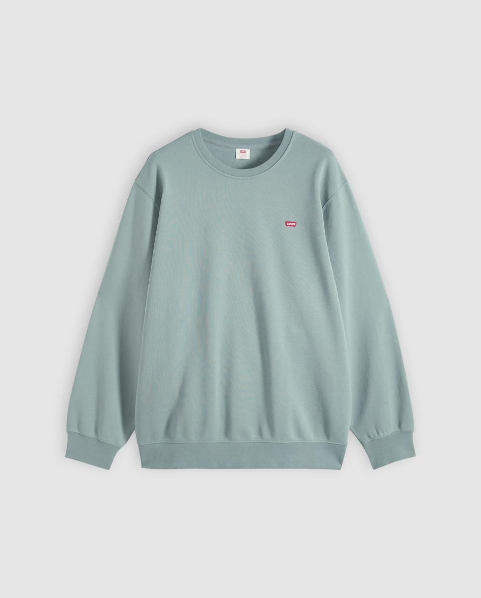 Sweatshirt com Gola Redonda. Tamanhos Grandes. Verde Água-5