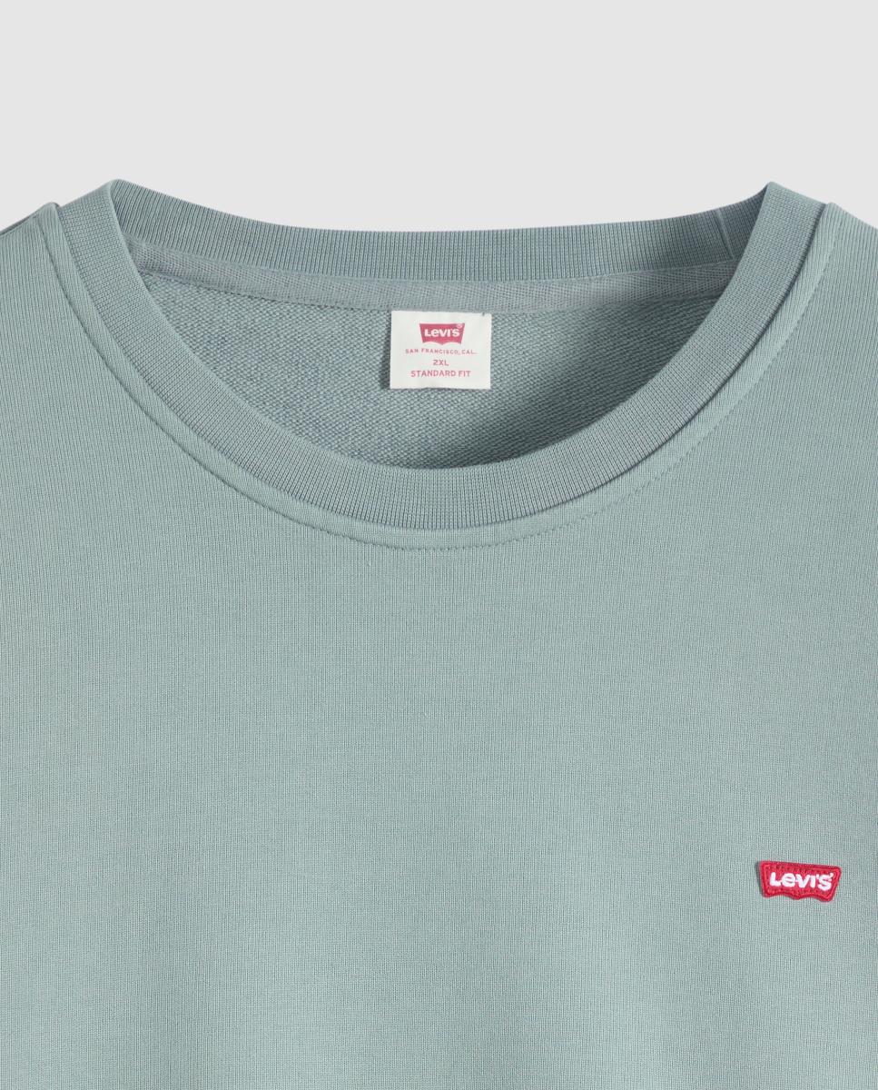 Sweatshirt com Gola Redonda. Tamanhos Grandes. Verde Água-6