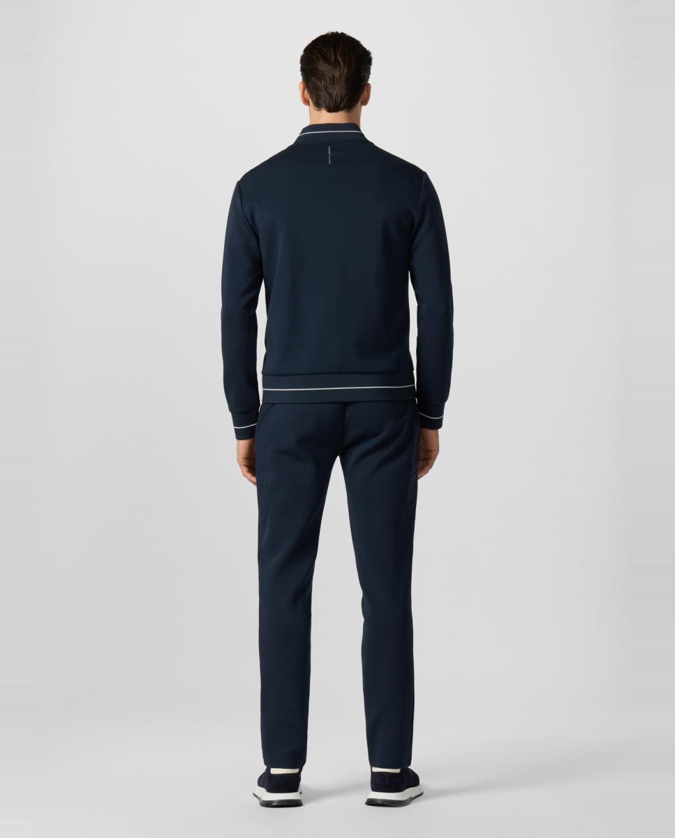 Joggers com Detalhes de Nylon Laterais Tamanhos Grandes Azul-marinho-2