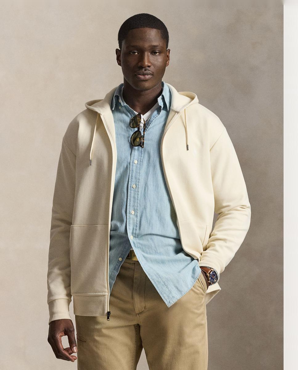 Imagem 0 de Sweatshirt de Homem com Capuz de Malha Dupla e Fecho de Correr, Tamanhos Grandes