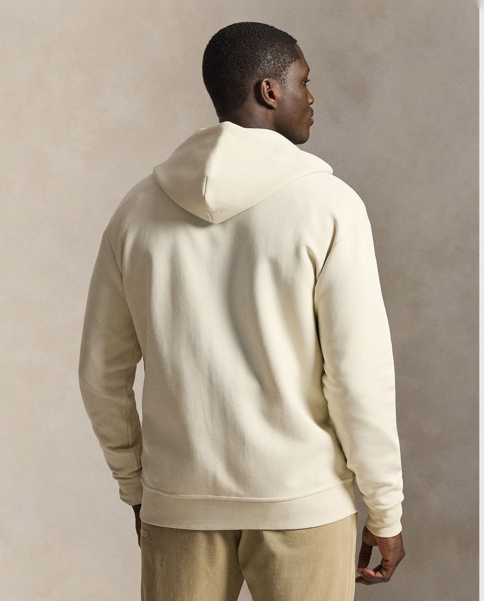 Sudadera de hombre marrón nuez moscada con cremallera - Polo Ralph Lauren - Crema Crema-3