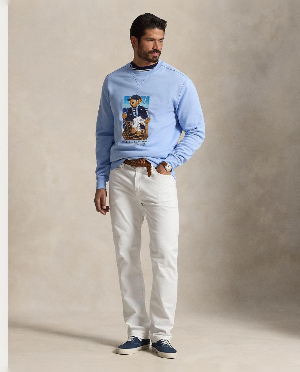 Sweatshirt de Felpa com Polo Bear Tamanhos Grandes Azul-porcelana-6