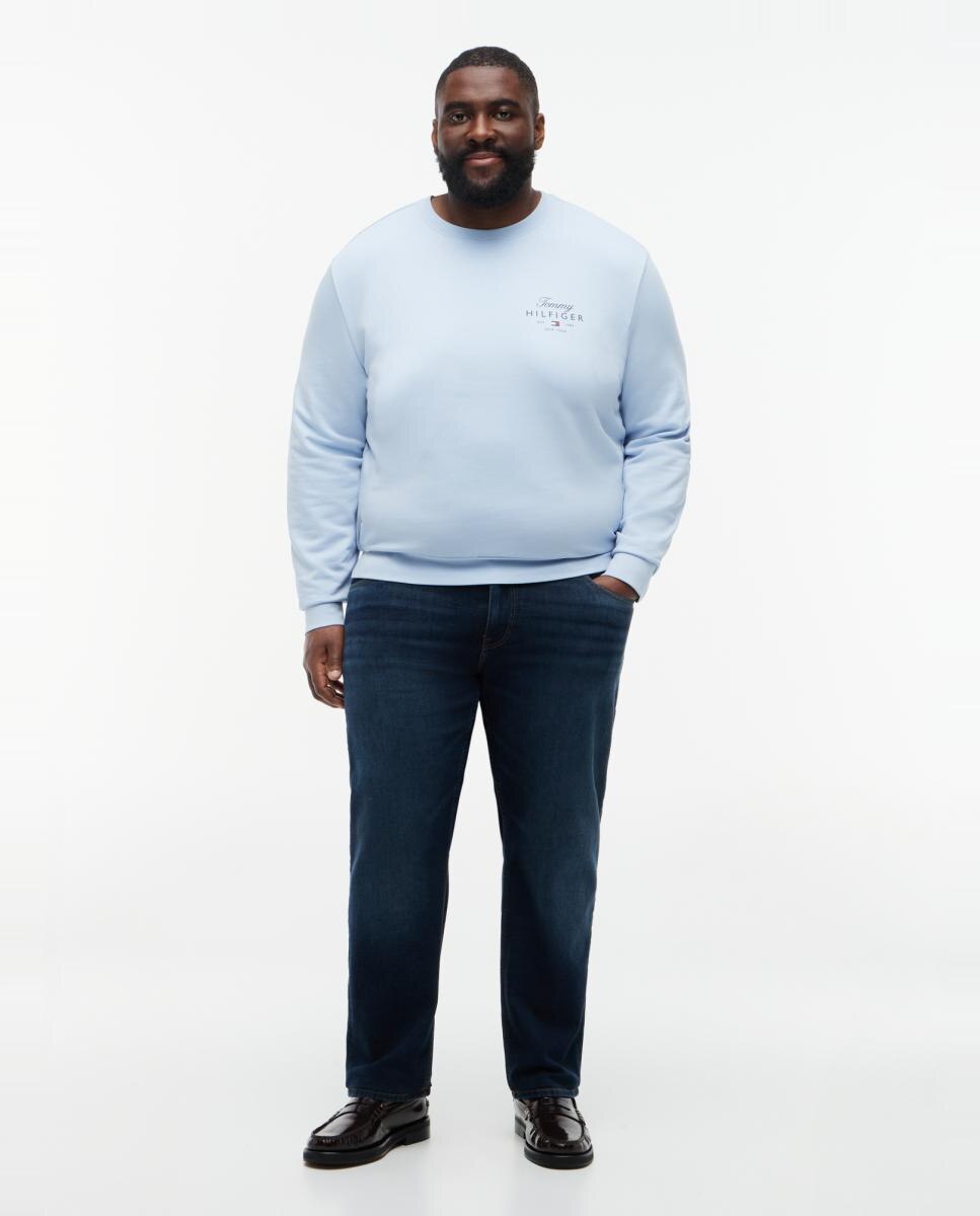 Sweatshirt Lisa com Gola Redonda Tamanhos Grandes Azul-claro-5