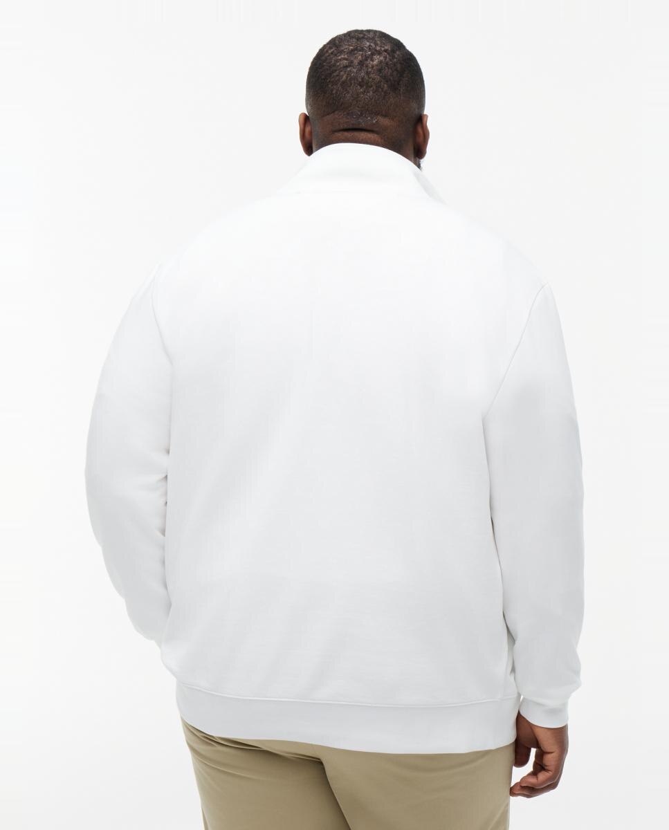 Sweatshirt Lisa com Fecho de Correr Tamanhos Grandes Branco-2