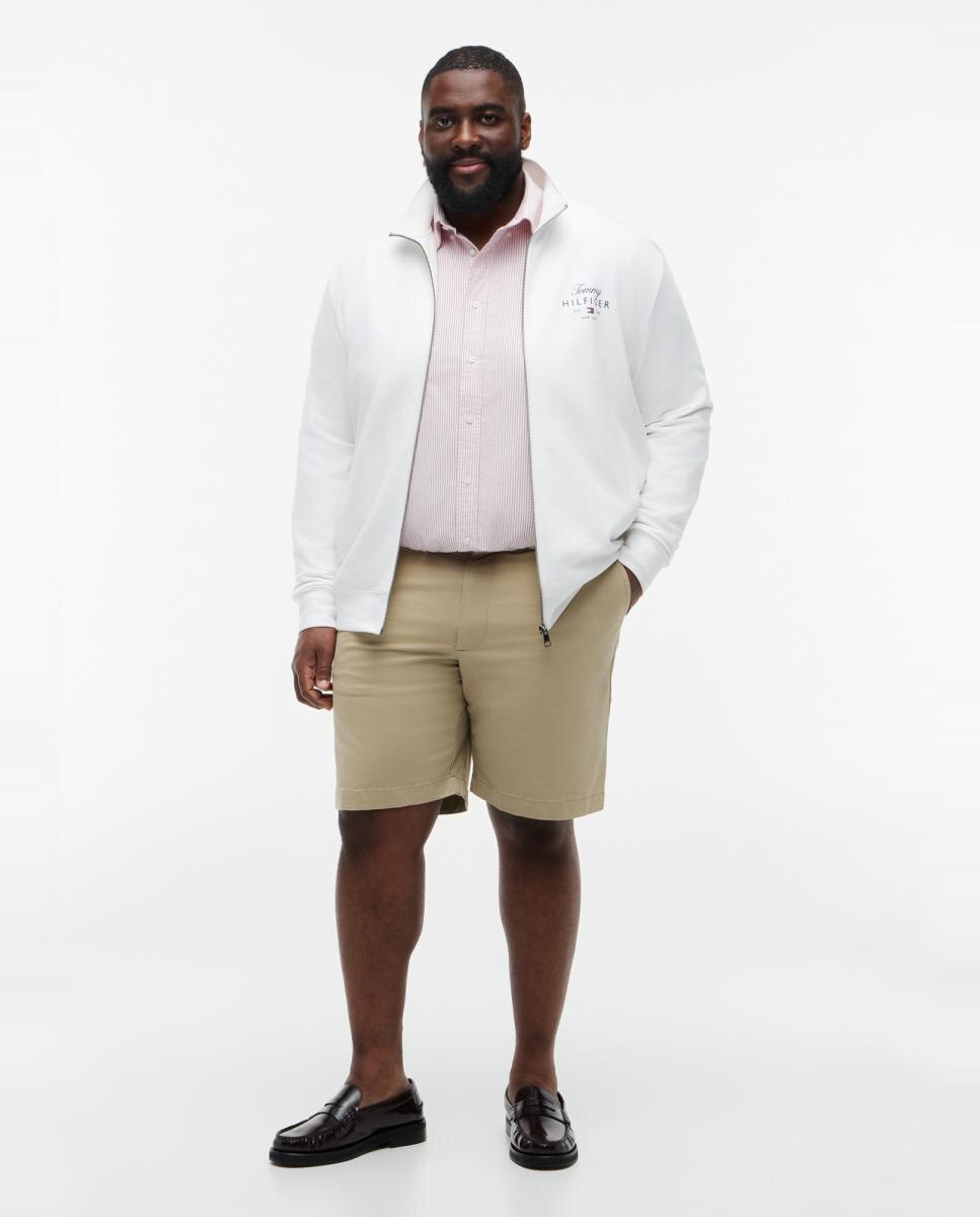 Sweatshirt Lisa com Fecho de Correr Tamanhos Grandes Branco-5