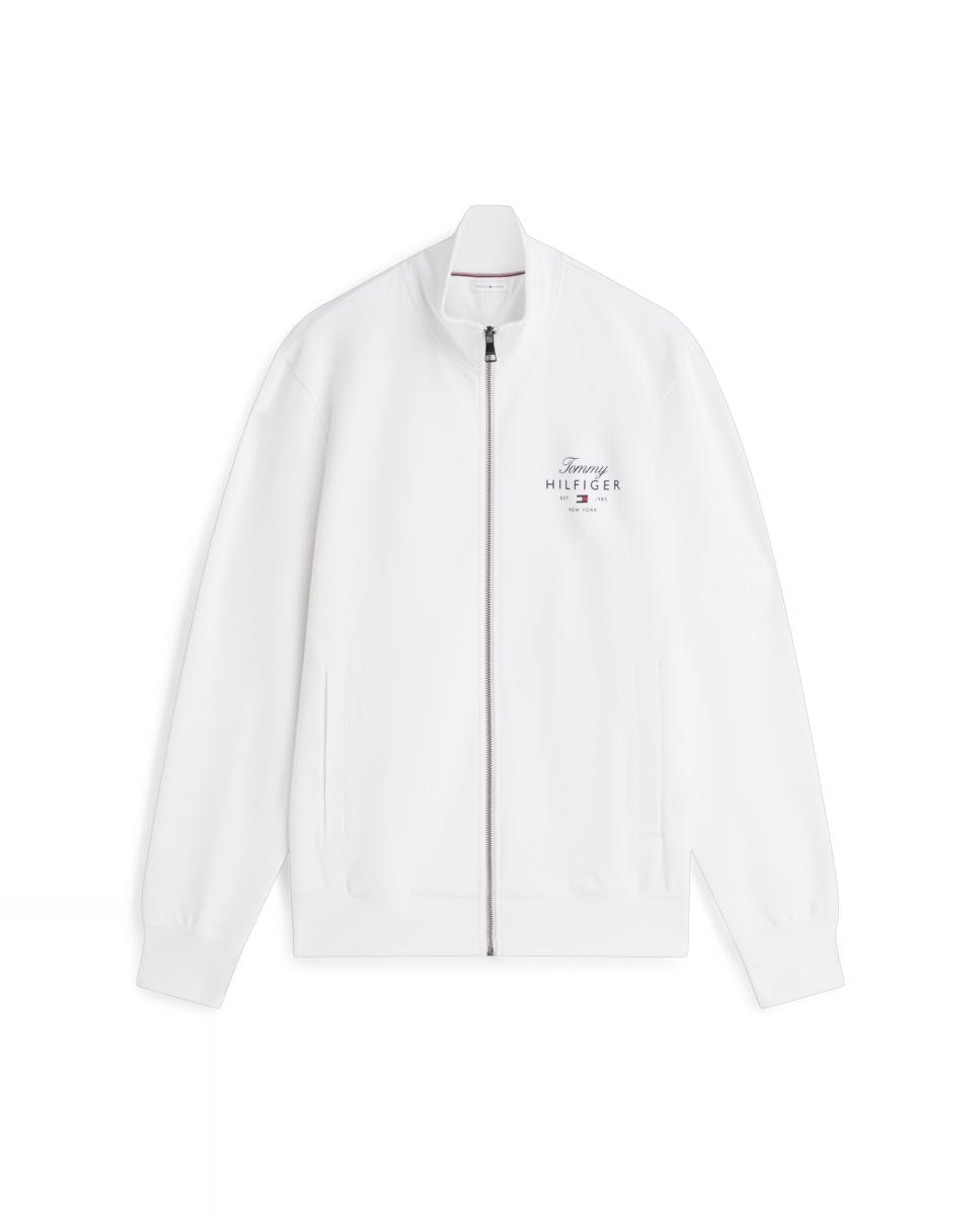 Sweatshirt Lisa com Fecho de Correr Tamanhos Grandes Branco-4