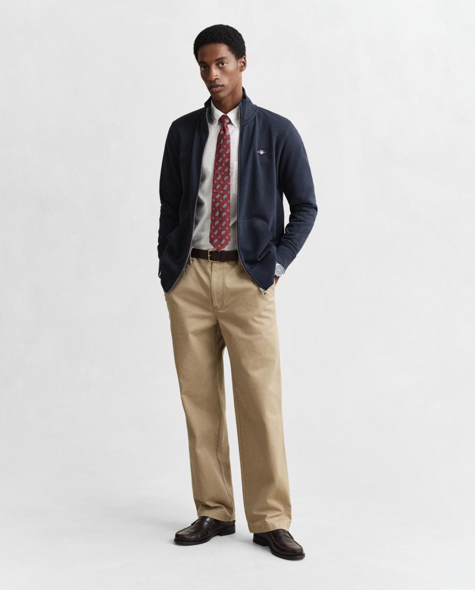 Cardigan Tamanhos Grandes de Algodão Azul-5