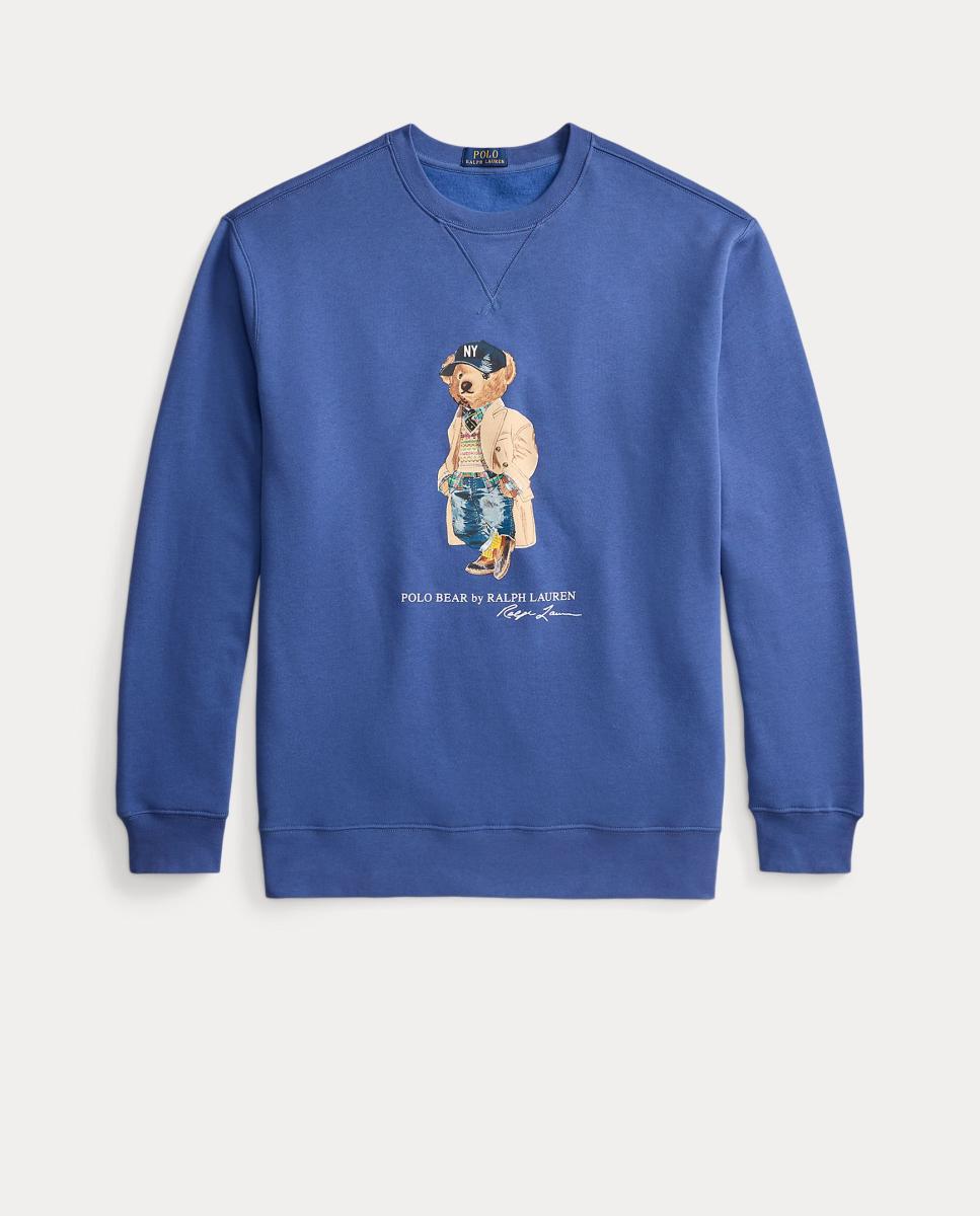 Sweatshirt de Felpa com Polo Bear Tamanhos Grandes Azul-porcelana-6