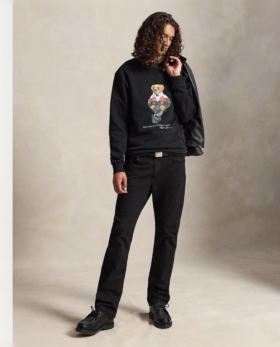Sweatshirt de Felpa com Polo Bear Tamanhos Grandes Preto-6
