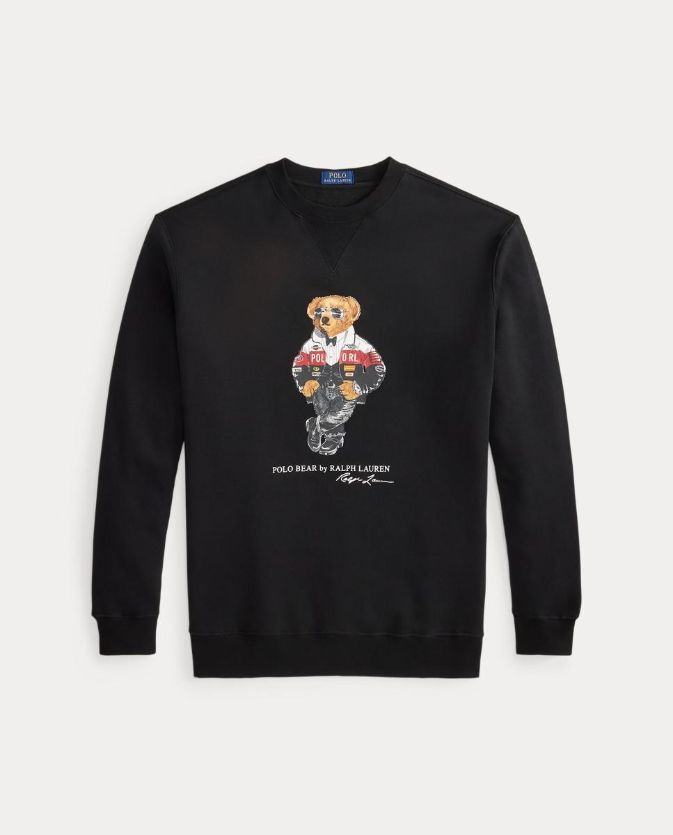 Sweatshirt de Felpa com Polo Bear Tamanhos Grandes Preto-5