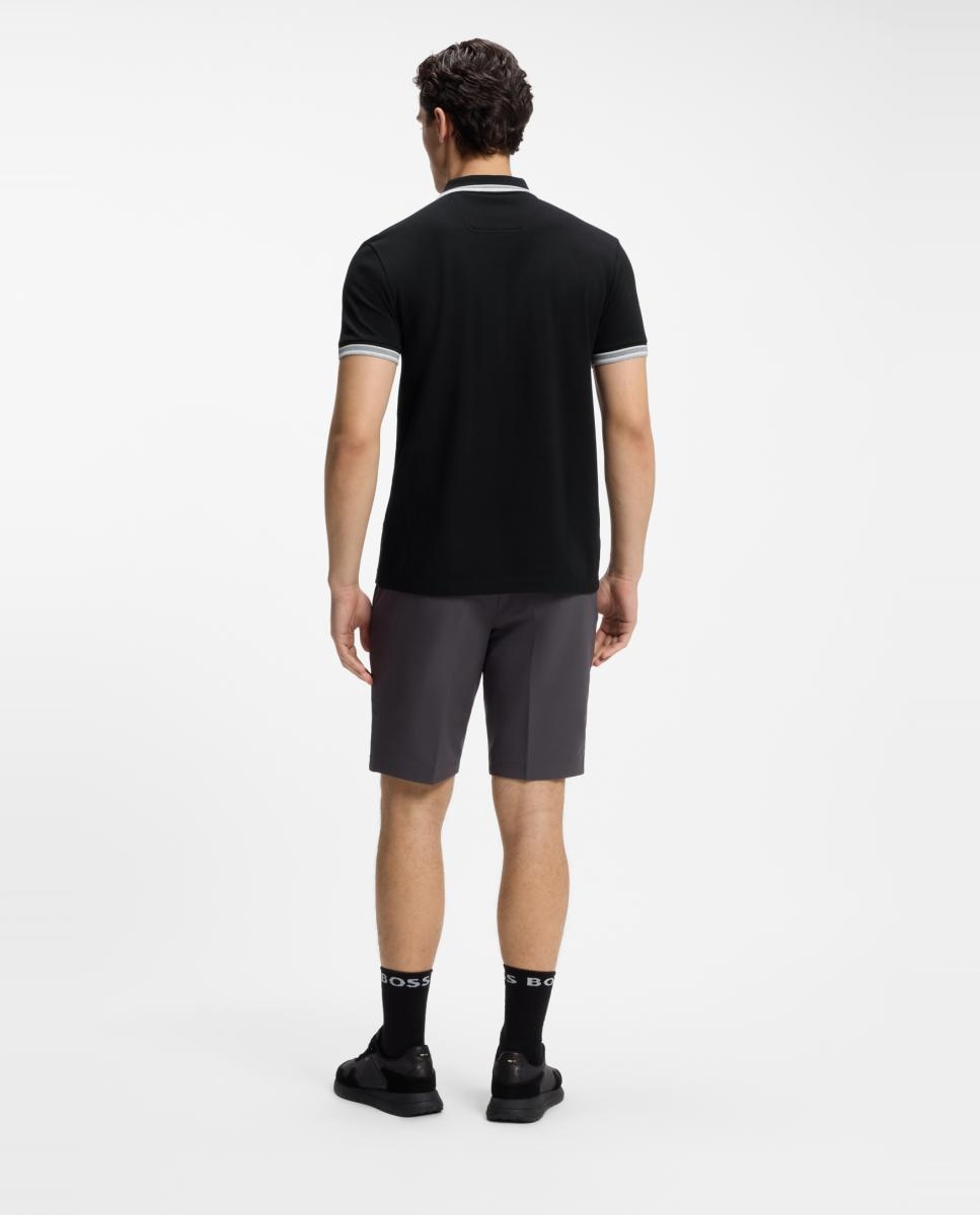 Polo manga corta de hombre tallas grandes - Boss - Azul Negro-2