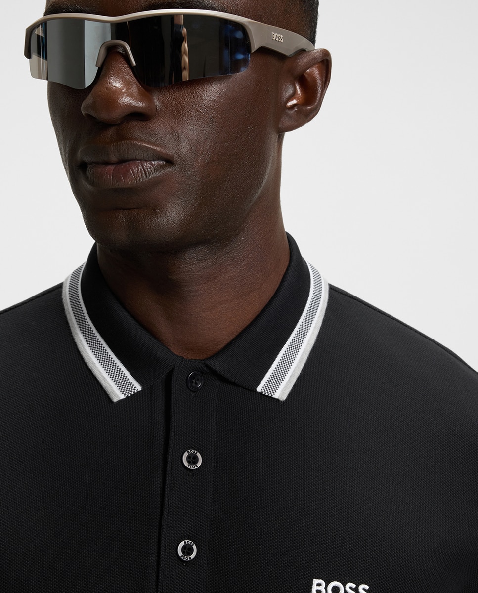 Polo manga corta de hombre tallas grandes - Boss - Azul Negro-3