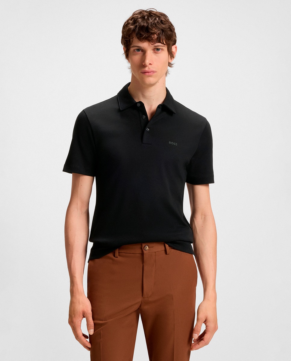 Imagen 1 de Polo manga corta de hombre tallas grandes - Boss - Negro Negro