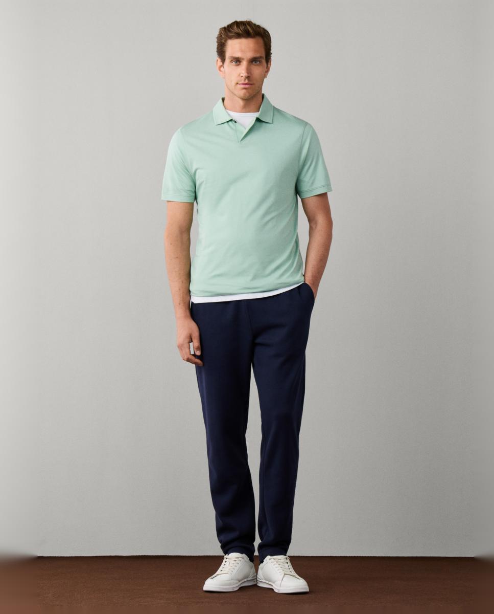 Polo de de hombre travel de piqué de lyocell tallas grandes - Hackett - Verde Agua Verde Agua-5