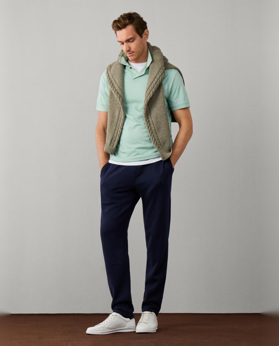 Polo de de hombre travel de piqué de lyocell tallas grandes - Hackett - Verde Agua Verde Agua-8