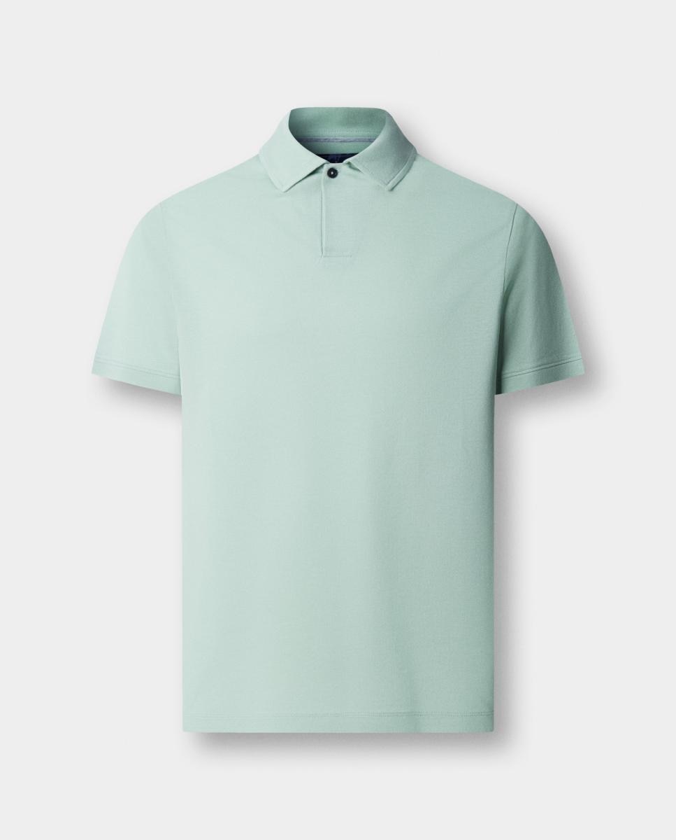 Polo de de hombre travel de piqué de lyocell tallas grandes - Hackett - Verde Agua Verde Agua-6