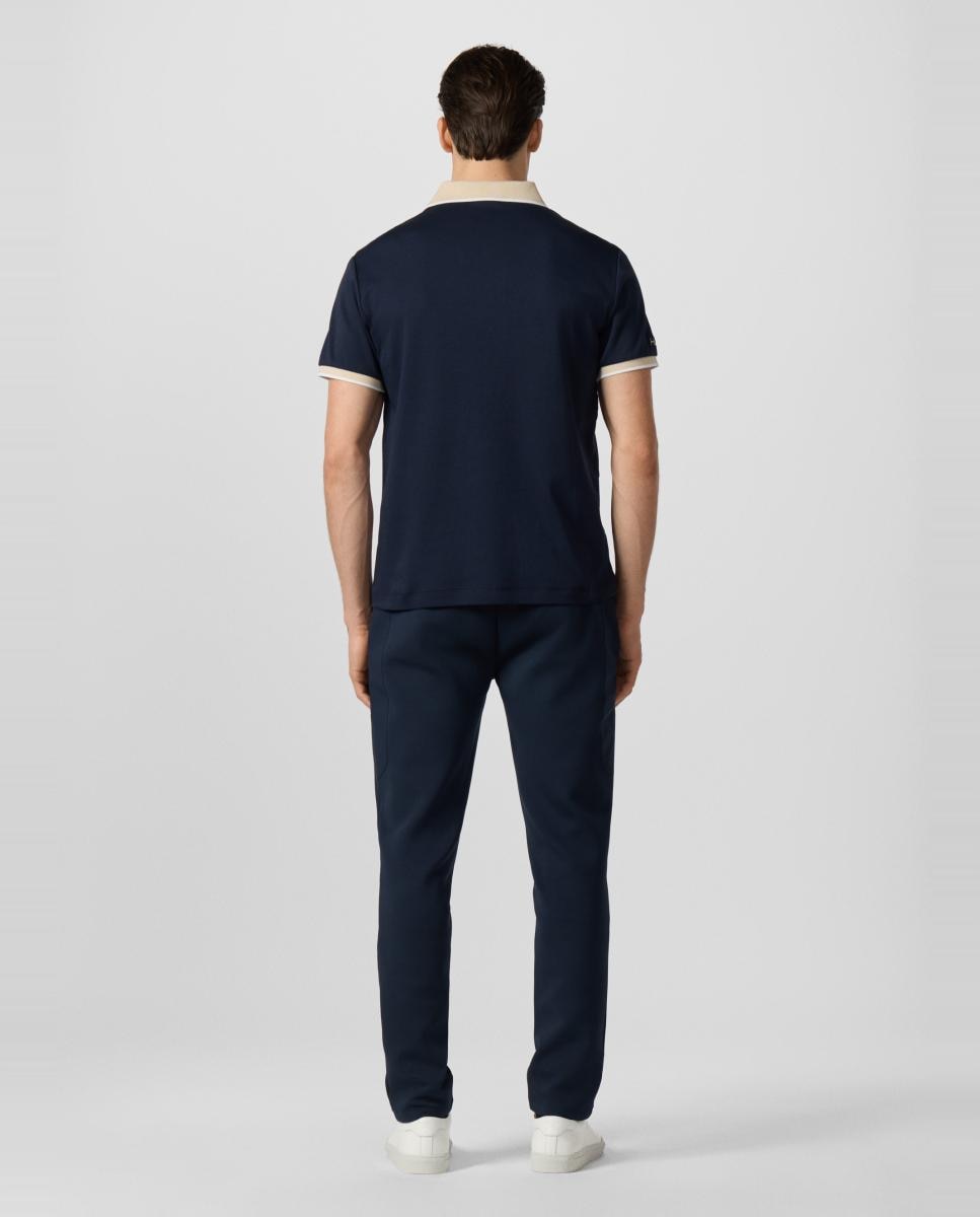 Polo de hombre manga corta con cuello y tapeta en contraste tallas grandes - Hackett - Azul marino Azul marino-2