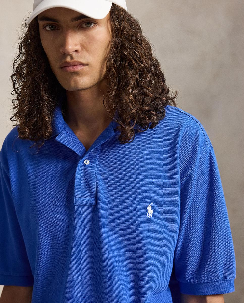 Polo Piqué de Homem Regular Fit, Tamanhos Grandes Azul-índigo-3