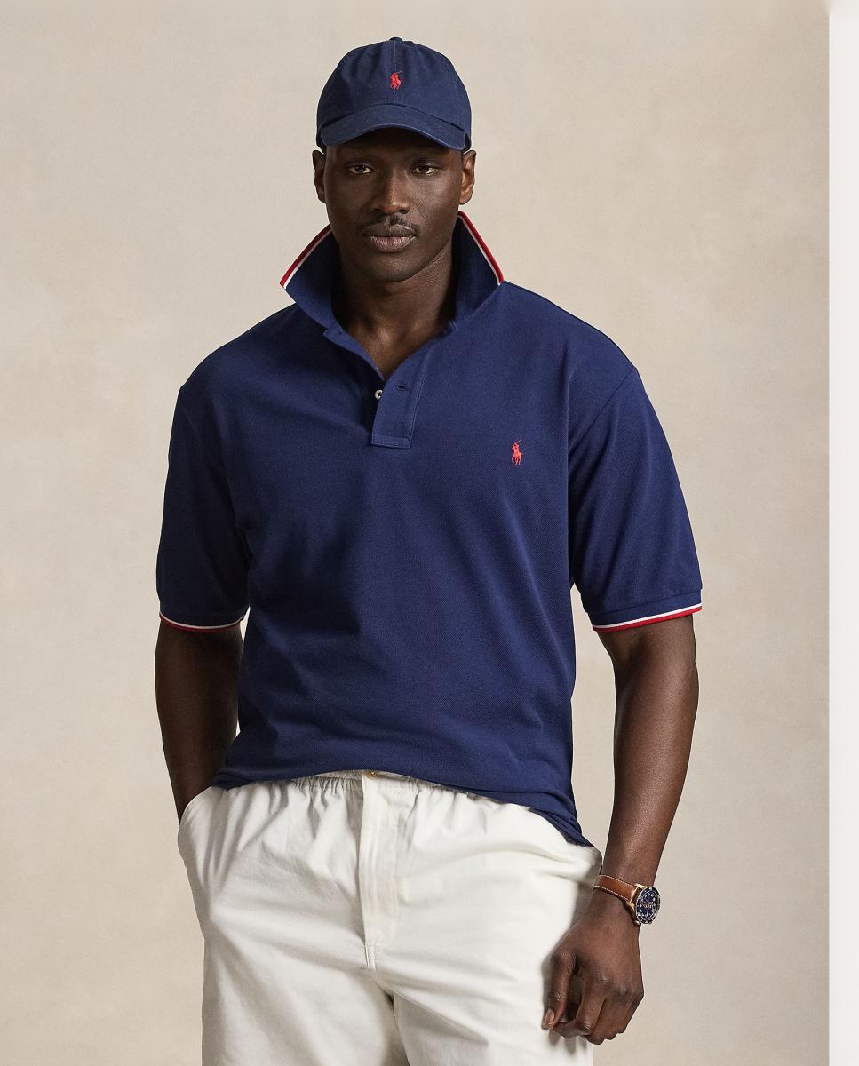 Imagem 0 de Polo de Homem Regular Fit com Debrum em Contraste, Tamanhos Grandes