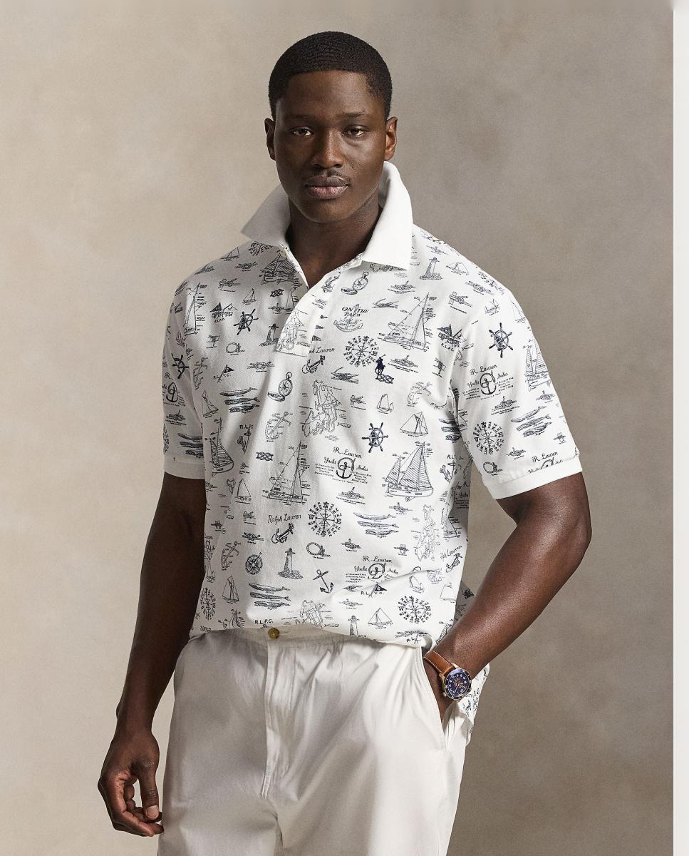 Imagem 0 de Polo de Homem Regular Fit Estampado, Tamanhos Grandes