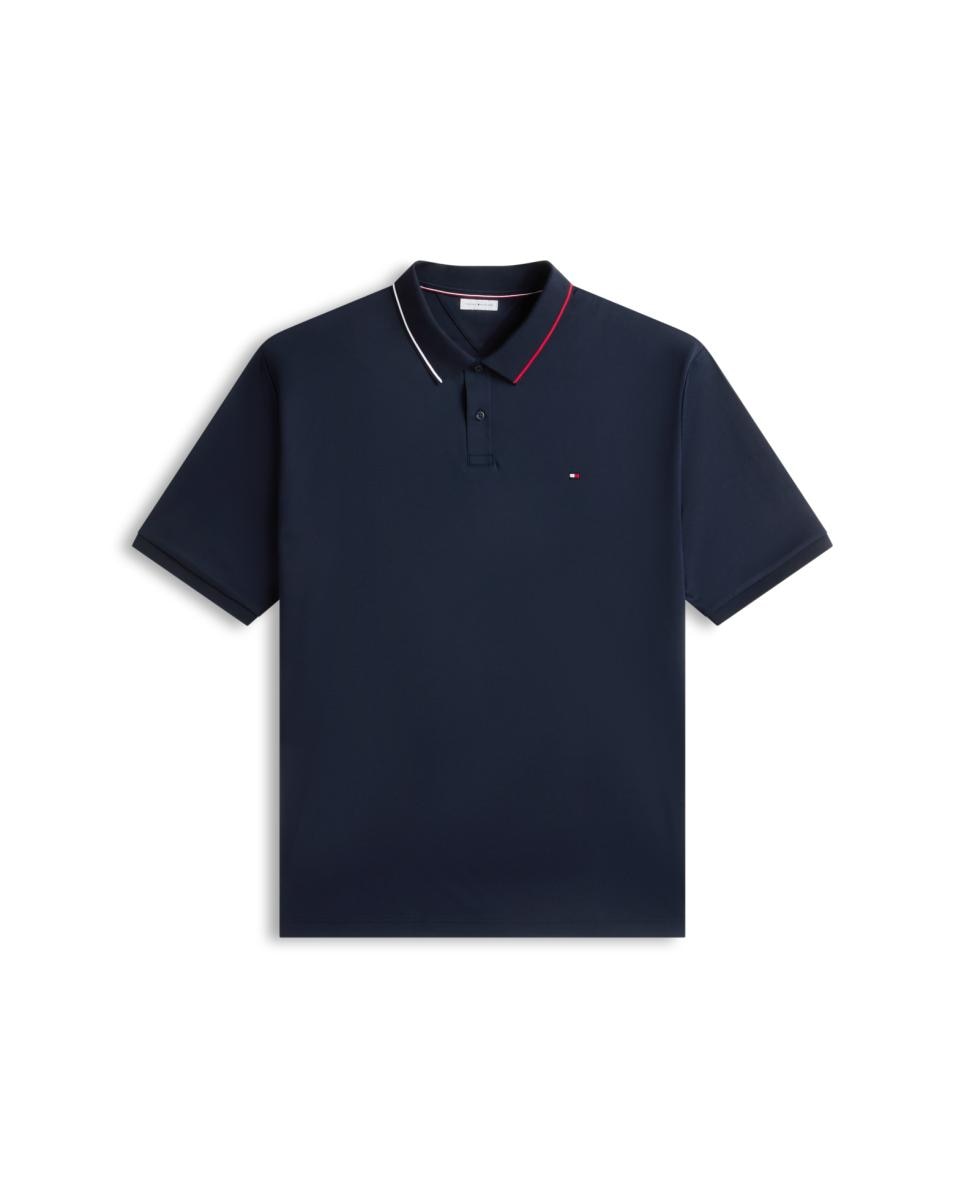 Polo de Manga Curta Liquid Cotton Tamanhos Grandes Azul-marinho-4