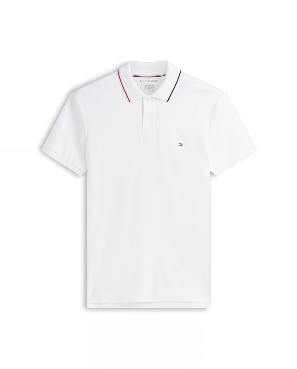 Polo de Manga Curta Liquid Cotton Tamanhos Grandes Branco-4