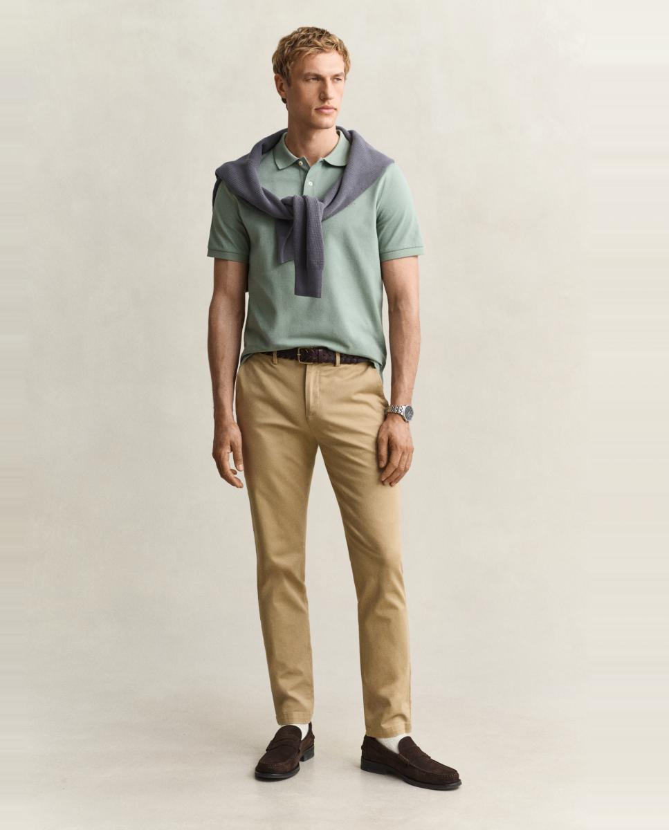 Polo Piqué Tamanhos Grandes Preppy Essentials Verde-5