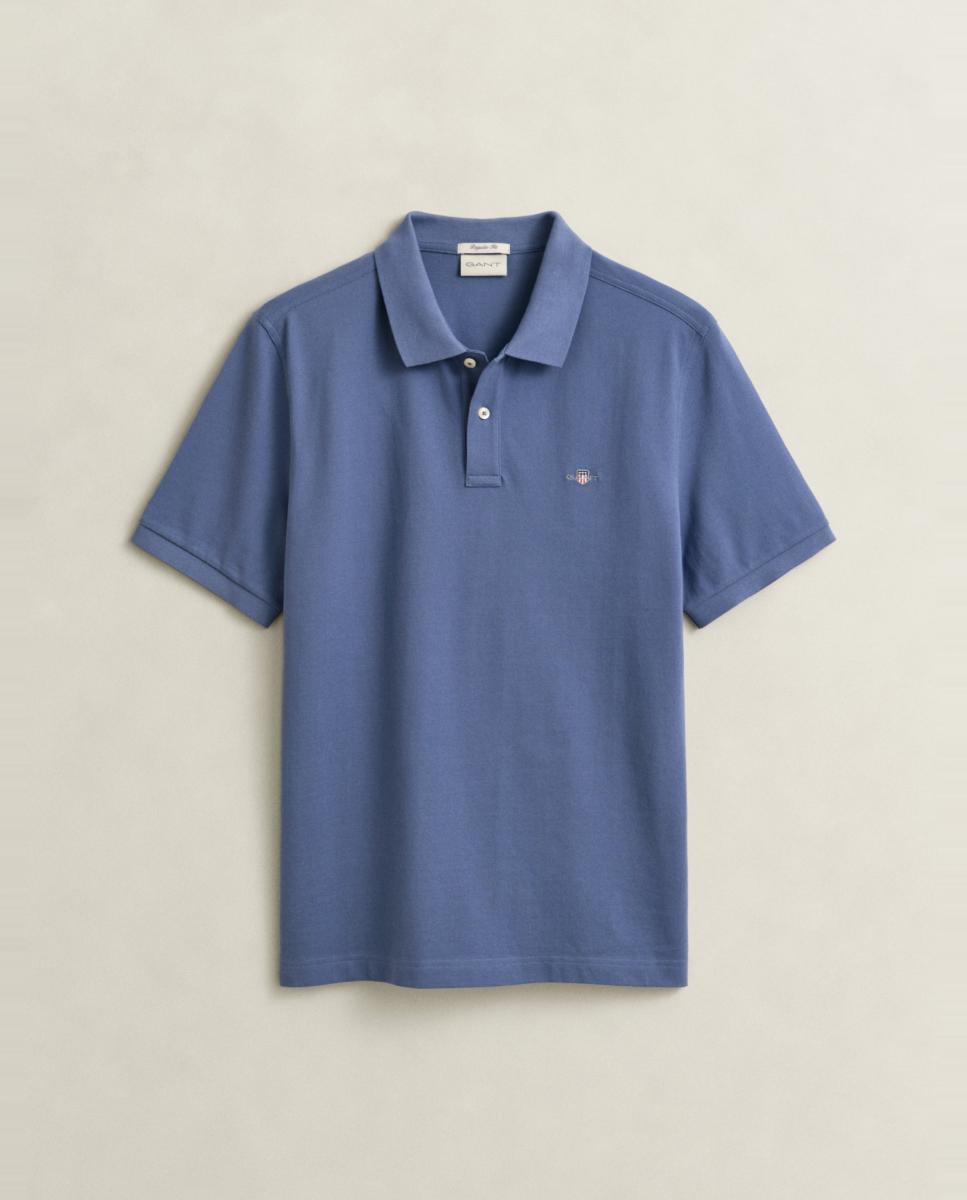 Polo piqué hombre talla grande preppy essentials - Azul Azul-4