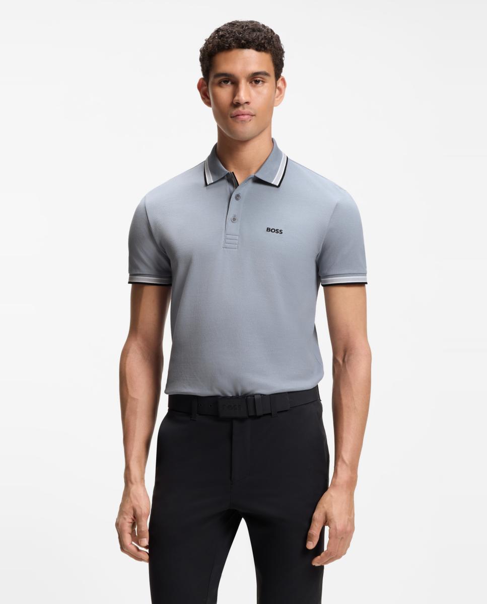 Polo manga corta de hombre tallas grandes - Boss - Gris Gris-1
