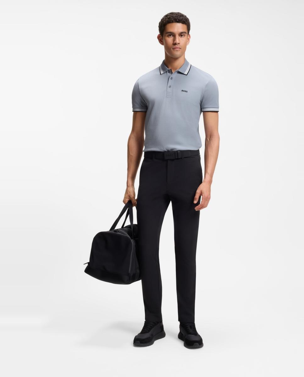 Polo manga corta de hombre tallas grandes - Boss - Gris Gris-4