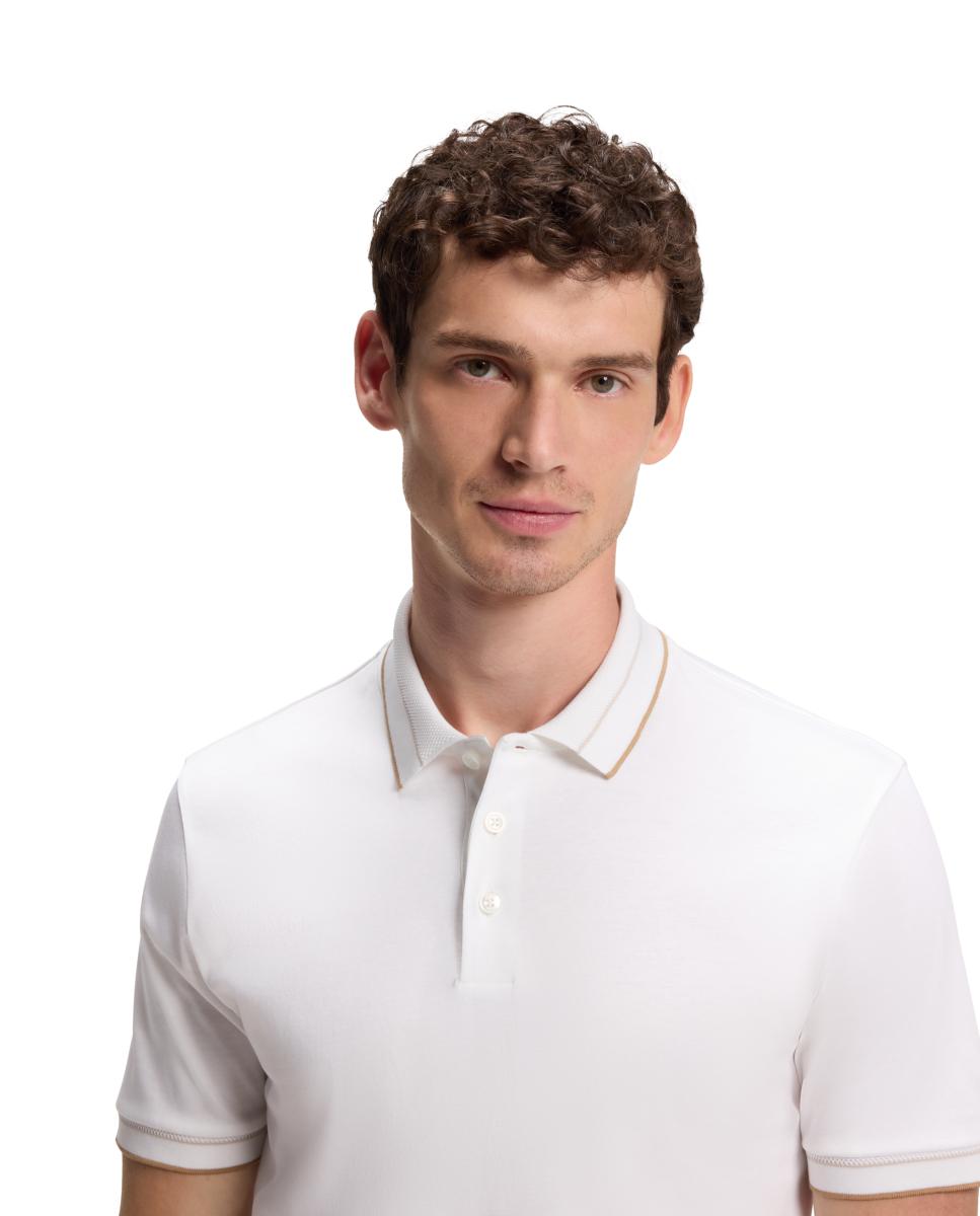 Polo manga corta de hombre tallas grandes. - Boss - Blanco Blanco-3